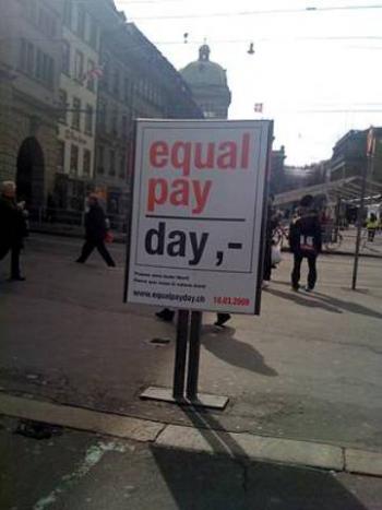 11. März 2010: Equal Pay Day in der Schweiz